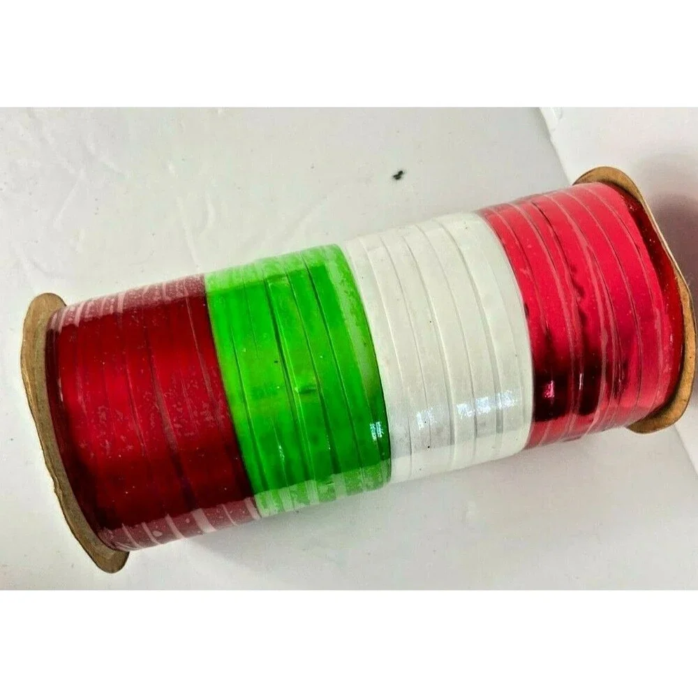 Holiday Time Curling Ribbon 150ft Red White Green Gift Wrapping Christmas